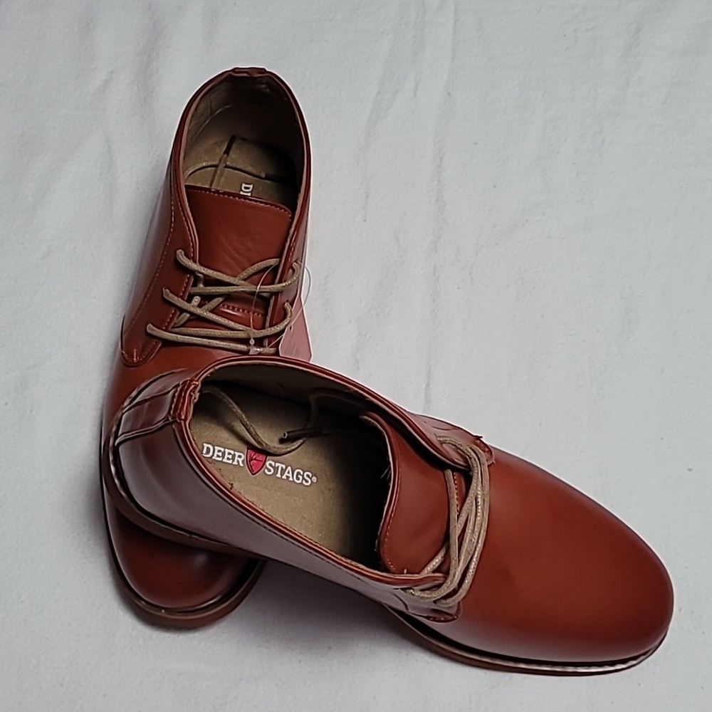 New Deer Stags Boy's Chukka Boots (Size 6M; Color: Luggage)